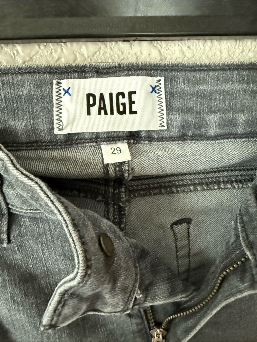 PAIGE Women's Gray Denim Jeans - Faded Charcoal Wash